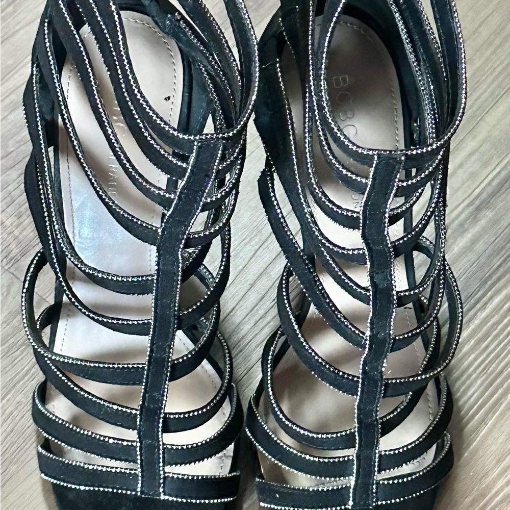 BCBG Black Strappy Women's Sandals